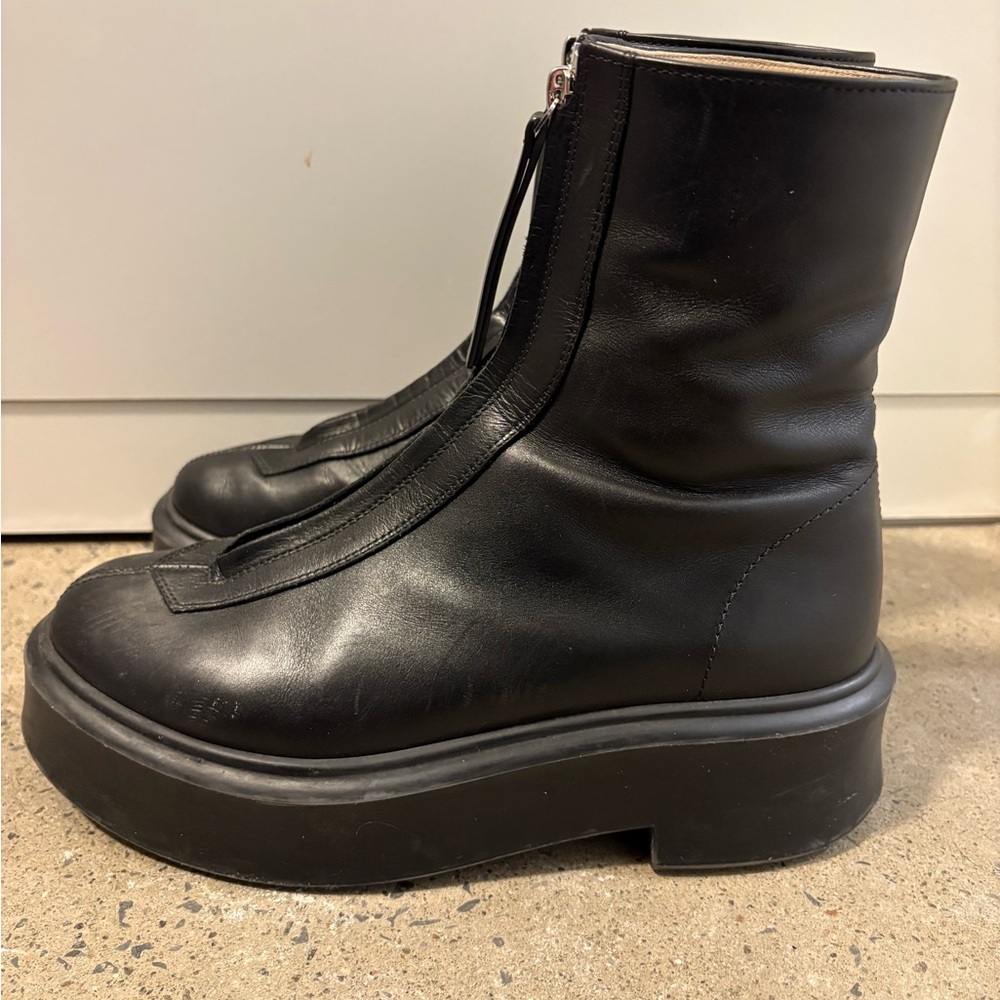 The Row Black Zipped Ankle Boots - Picture 6 of 12